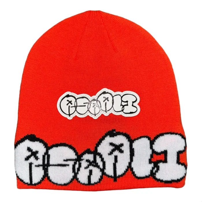 Graffiti Skully Dark Orange